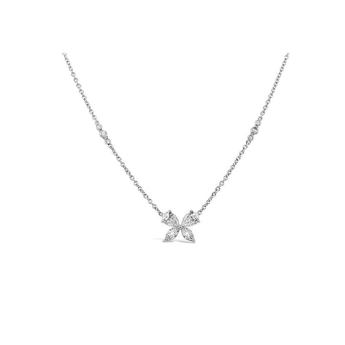 LaViano Jewelers 18K White Gold Diamond Butterfly Necklace