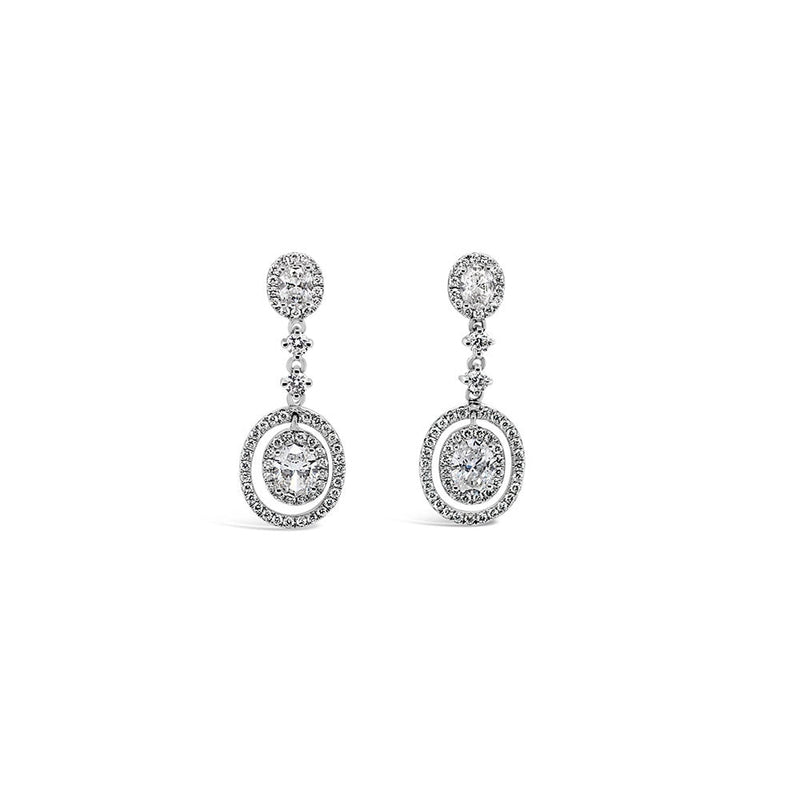 LaViano Jewelers 18K White Gold Diamond Drop Earrings