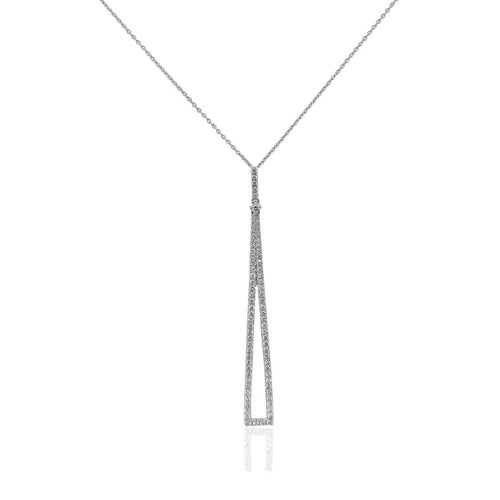 LaViano Jewelers 18K White Gold Diamond Drop Necklace