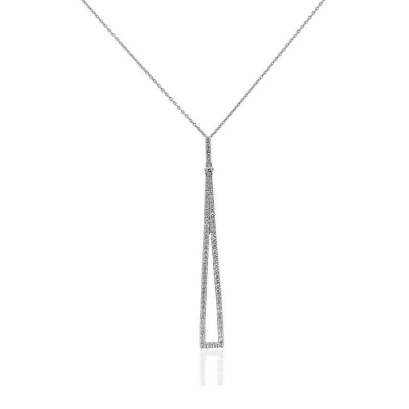 LaViano Jewelers 18K White Gold Diamond Drop Necklace