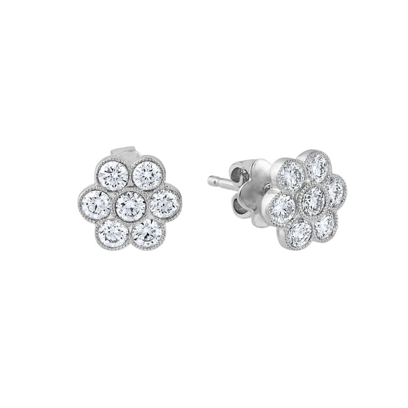 LaViano Jewelers Earrings - 18K White Gold Diamond Earrings