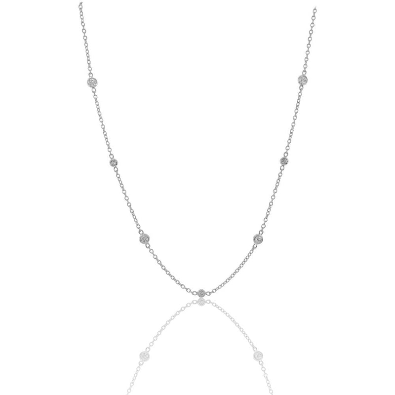 LaViano 18K White Gold Diamond Women's Necklace