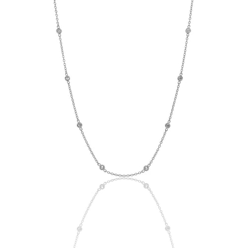 18K White Gold Diamond Women's Necklace