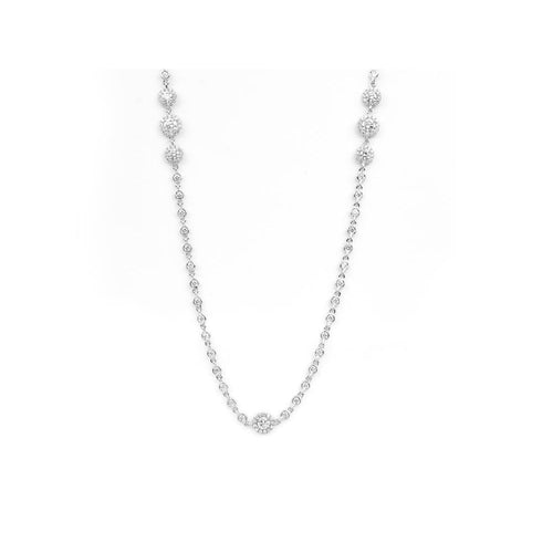 lavianojewelers - 18K White Gold Diamond Necklace | LaViano 