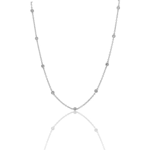 LaViano18K White Gold Women's Diamond Necklace