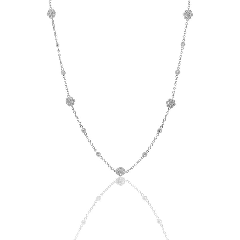 LaViano 18K White Gold Diamond Women's Necklace