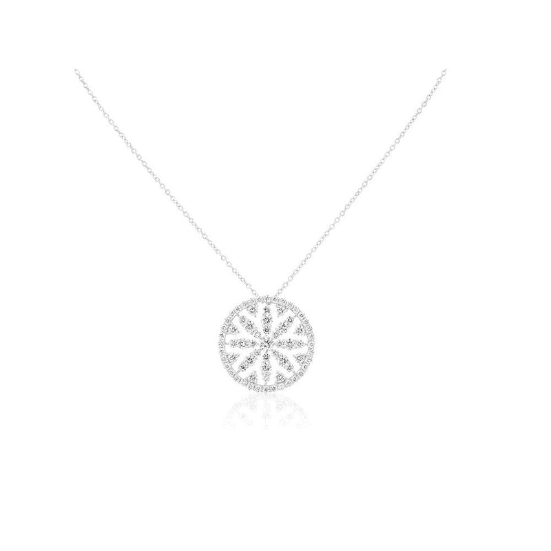 lavianojewelers - 18K White Gold Diamond Pendant Necklace | 