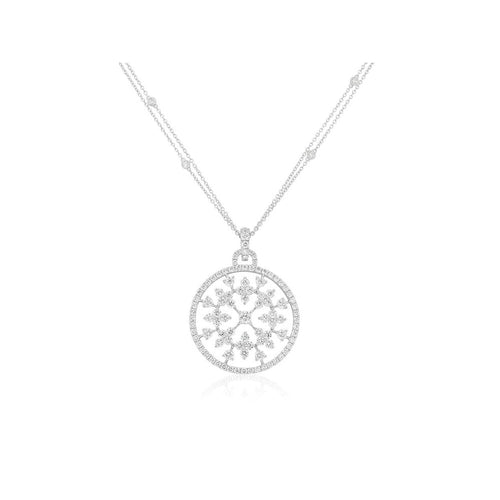 lavianojewelers - 18K White Gold Diamond Pendant Necklace | 