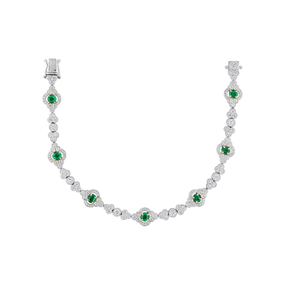 LaViano Jewelers Bracelets - 18K White Gold Emerald