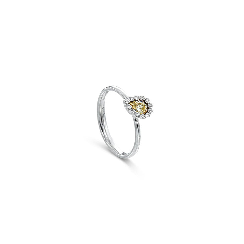 lavianojewelers - 18K White Gold Fancy Colored Diamond Ring 