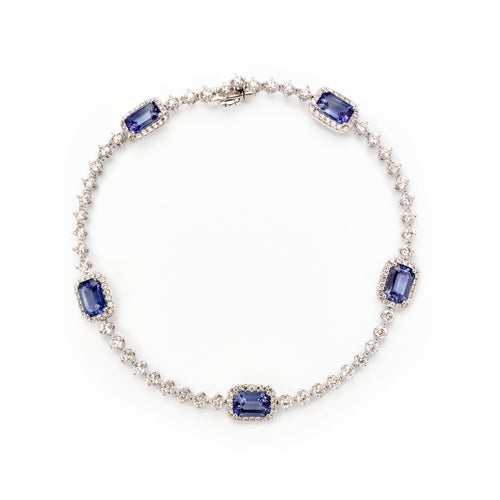 LaViano Jewelers Bracelets - 18K White Gold Sapphire and 