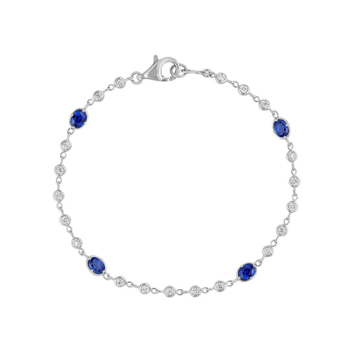 LaViano Jewelers Bracelets - 18K White Gold Sapphire
