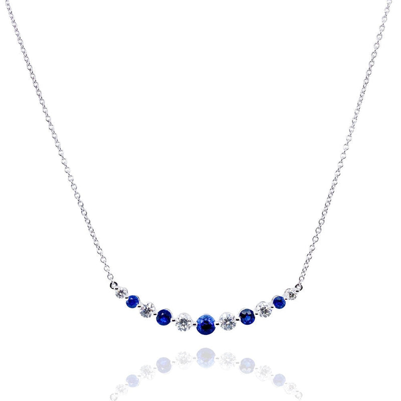 LaViano Jewelers 18K White Gold Sapphire Women's Necklace