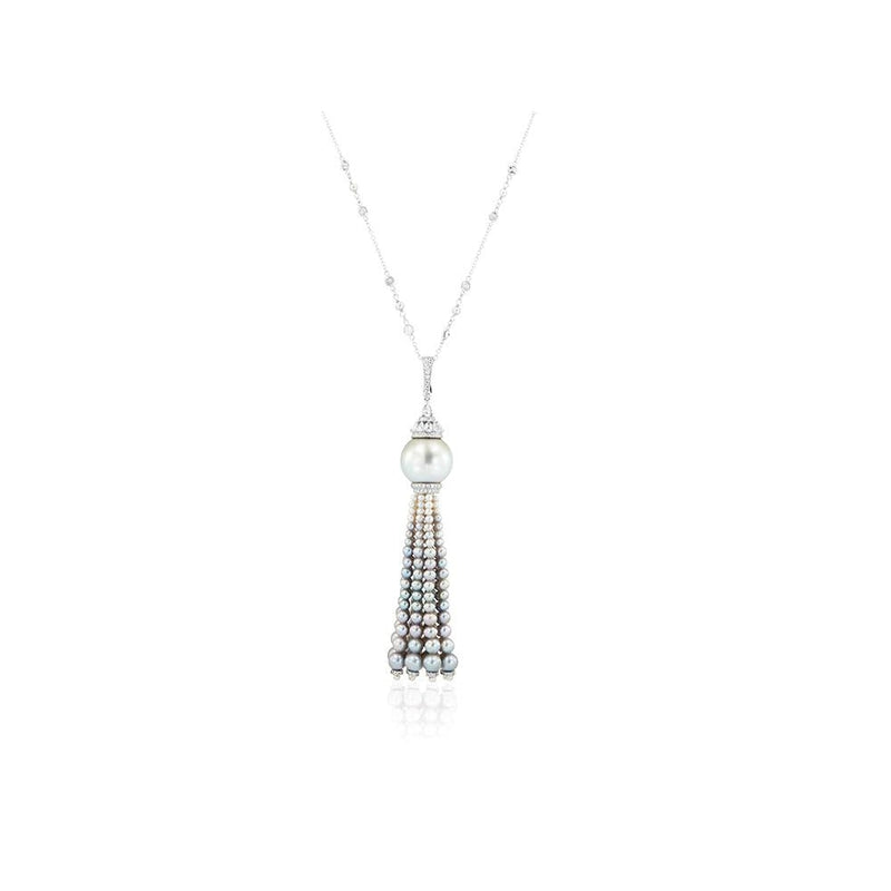 lavianojewelers - 18K White Gold Tahitian Pearl and Cultured