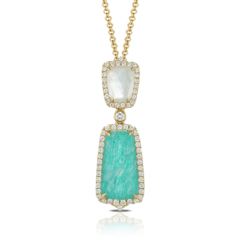 LaViano Jewelers Necklaces - 18K Yellow Gold Amazonite and 