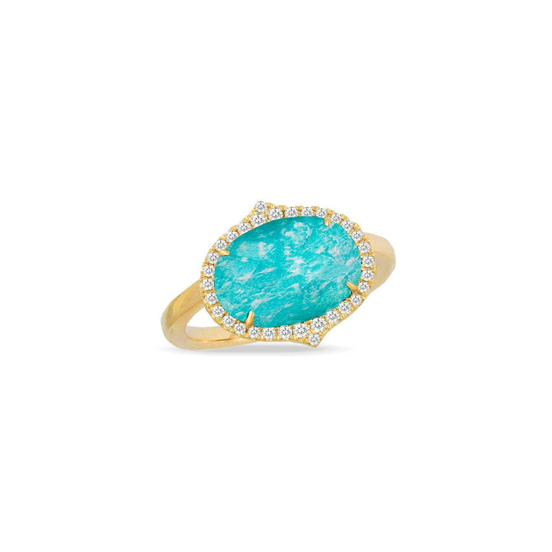 lavianojewelers - 18K Yellow Gold Amazonite Ring | LaViano 