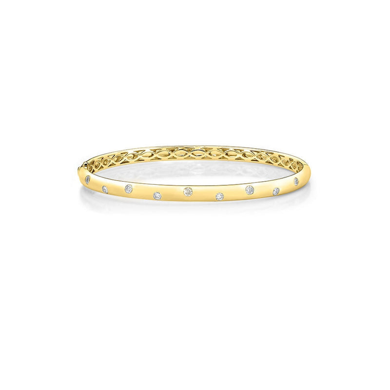 lavianojewelers - 18K Yellow Gold Diamond Bangle Bracelet | 