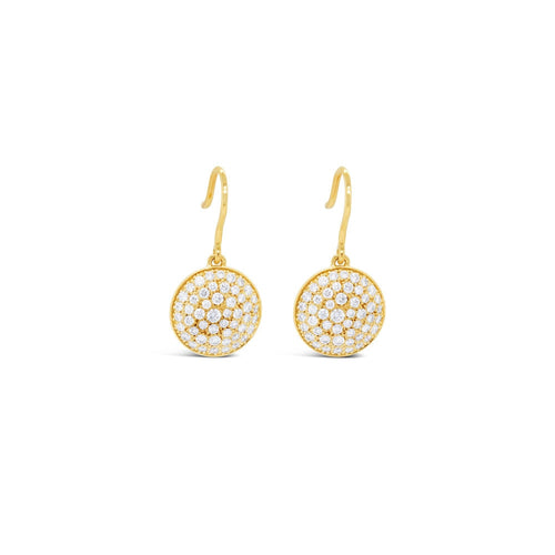 LaViano Jewelers 18K Yellow Gold Diamond Drop Earrings. Diamonds=1.43cts