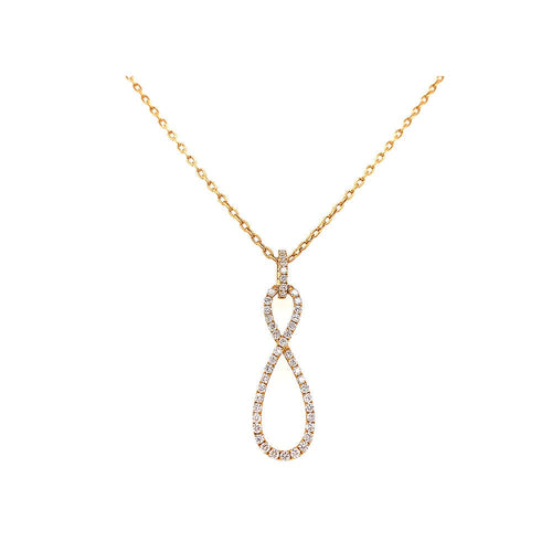 LaViano Jewelers 18K Yellow Gold Diamond Infinity Necklace