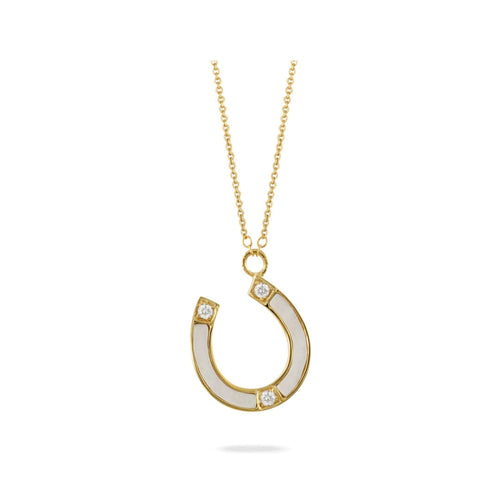 lavianojewelers - 18K Yellow Gold Horseshoe Necklace | 