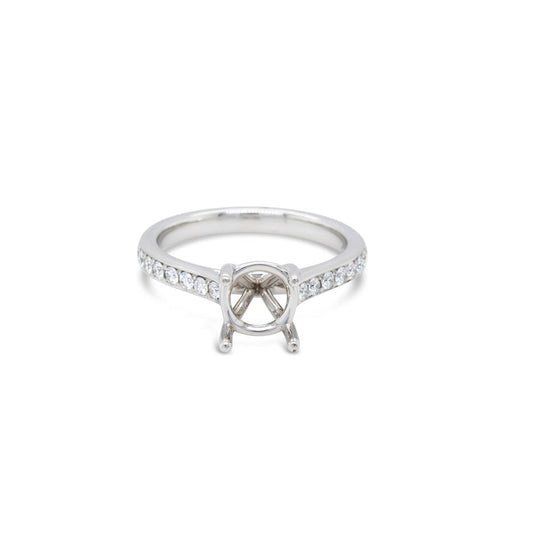 Platinum Diamond Semi Mounting Ring