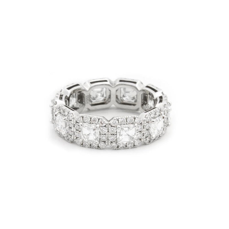 lavianojewelers - Platinum and Diamond Fancy Wedding Band | 