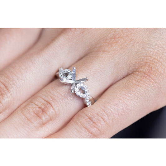 lavianojewelers - Platinum Diamond Semi Mounting Ring | 