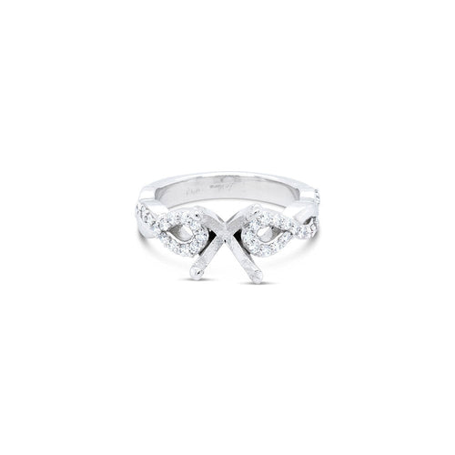 lavianojewelers - Platinum Diamond Semi Mounting Ring | 
