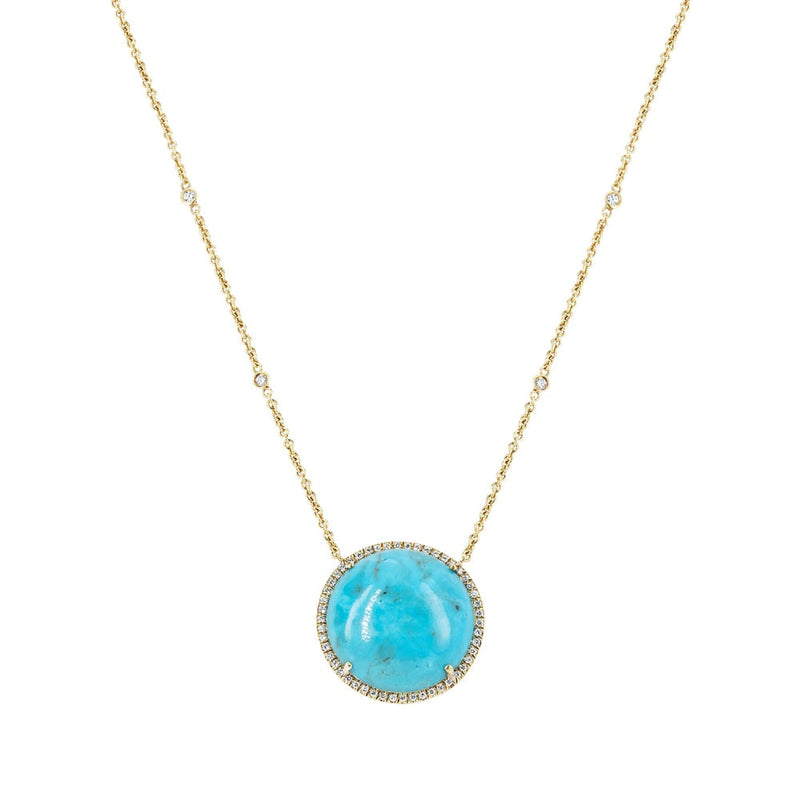 LaViano Jewelers Necklaces -.32cts 18K Yellow Gold Turquoise