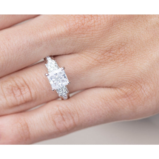 lavianojewelers - Platinum Diamond Semi Mounting Ring | 