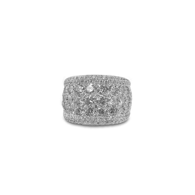 lavianojewelers - 14K White Gold Diamond Thick Ring | 