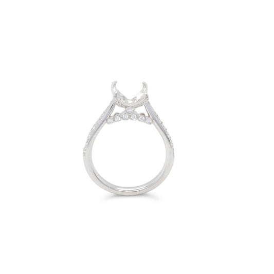lavianojewelers - Platinum Diamond Semi Mounting Ring | 