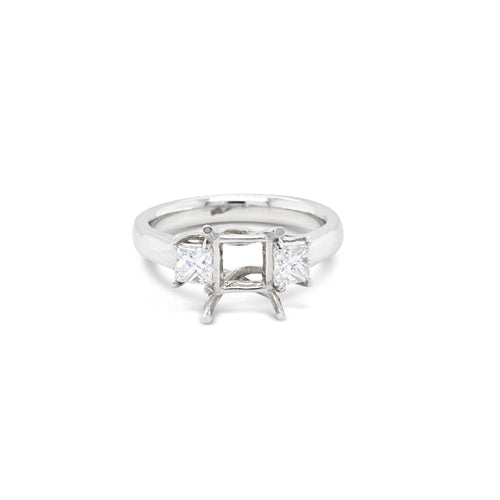 Platinum Diamond Semi Mounting Ring