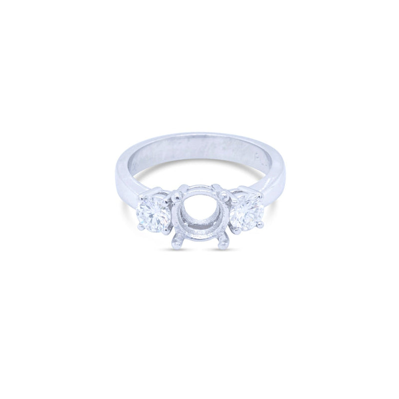 LaViano Jewelers -.70cts Platinum Diamond Semi Mounting Ring