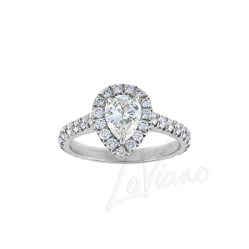 LaViano Jewelers Engagement Rings -.71 Carats Platinum Pear
