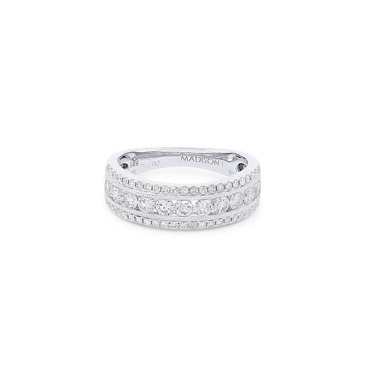 lavianojewelers - 14K White Gold Diamond Band | LaViano 