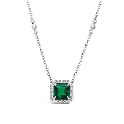 LaViano Jewelers Necklaces - Platinum and White Gold Emerald