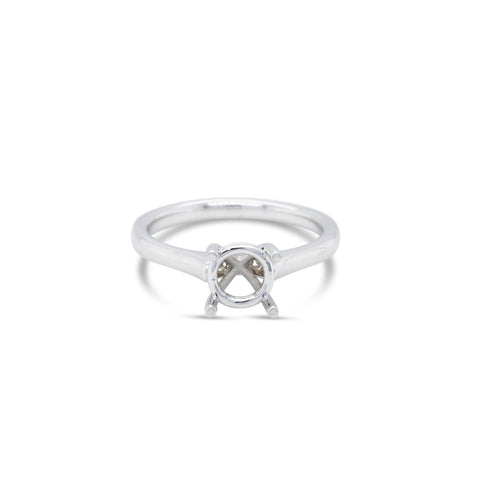Platinum Diamond Semi Mounting Ring. Please note, center stone not included.