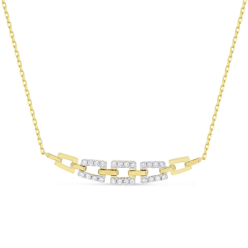 Madison L Necklaces - 14K Two Tone Diamond Necklace | 