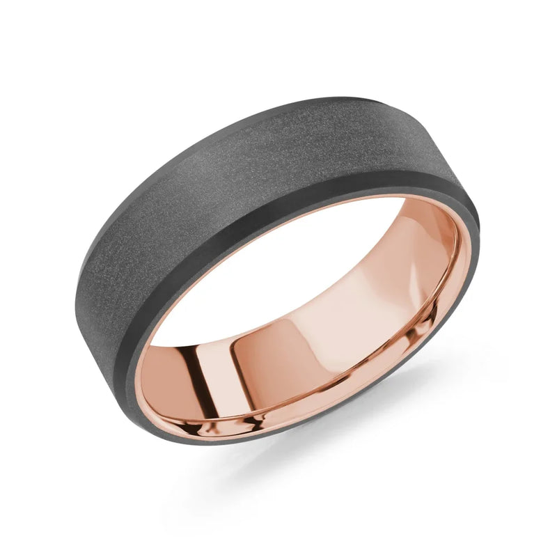 Malo 14K Rose Gold Wedding Band MRDA 101 7P Rings