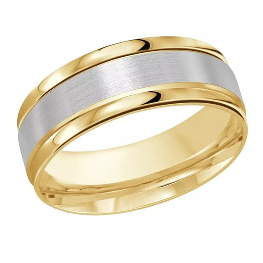 Malo Rings - 14K Two Tone Wedding Band #PL-031-8YW-01 | 
