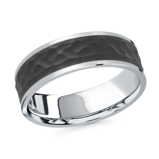 Malo Rings - 14K White Gold Wedding Band #MRDA-076-7W | 