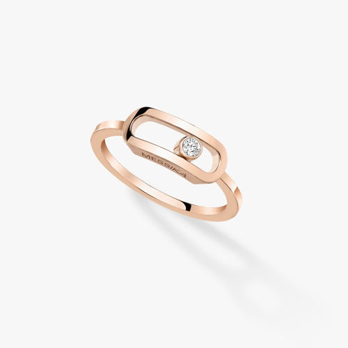 18K Rose Gold Diamond Ring - MOVE UNO GOLD LM