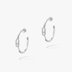 Messika Earrings - 18K White Gold Diamond Earrings - MOVE