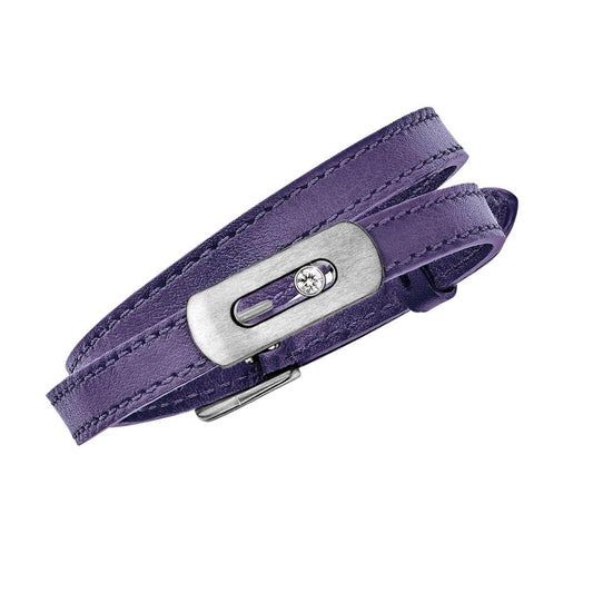 Messika - My Move Graphite Titanium Motif Shown On Purple 