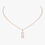 Messika Necklaces - Rose Gold Diamond Necklace - MOVE UNO 