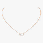 Messika Necklaces - Rose Gold Diamond Necklace - MOVE UNO 