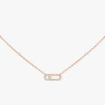 Messika Necklaces - Rose Gold Diamond Necklace - MOVE UNO 
