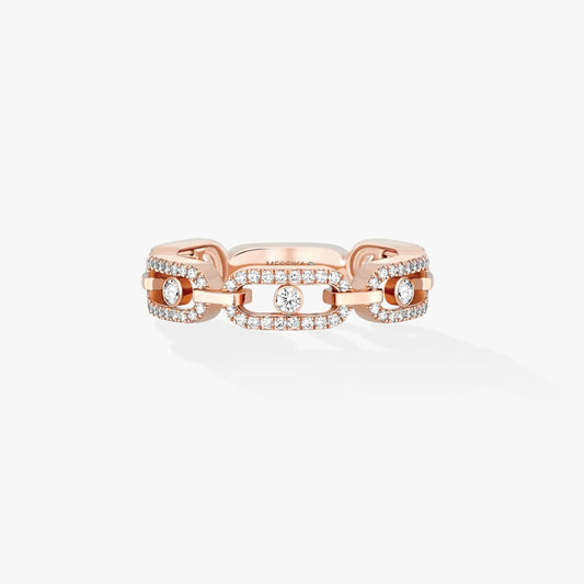 Messika - Rose Gold Diamond Ring - MOVE UNO MULTI PAVÉE | 