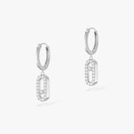 Messika Earrings - White Gold Diamond Earrings - MOVE UNO 